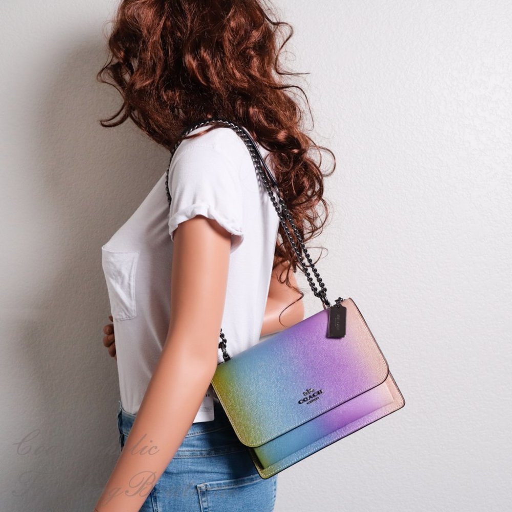 NWT Coach Klare Crossbody Bag Rainbow Ombre *RARE* - Picture 2 of 14